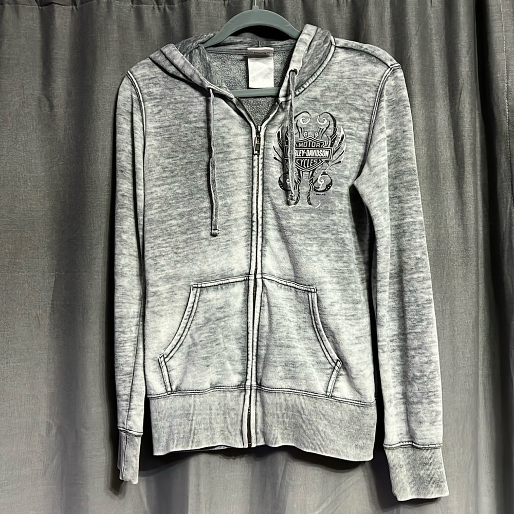 Women’s Vintage Harley-Davidson full zippered sweat shirt size medium